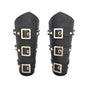 2Pcs PU Leather Belt Buckle Arm Bracers, Knight Retro Renaissance Arm Guards,Wristband Medieval Bracers