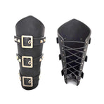 2Pcs PU Leather Belt Buckle Arm Bracers, Knight Retro Renaissance Arm Guards,Wristband Medieval Bracers
