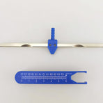 Calipers Nursing or Doctor Caliper Divider for Measuring Drafting Electrocardiographs with Ruler (Blue)