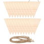 Hanging Wood Sign with Rope, Triangle Shape Wooden Label 4.7"x4" Blank Wooden Crafts for DIY Projects, Christmas, Pack of 20