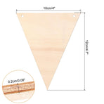 Hanging Wood Sign with Rope, Triangle Shape Wooden Label 4.7"x4" Blank Wooden Crafts for DIY Projects, Christmas, Pack of 20