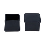 Chair Leg Caps Furniture Foot Fit for Square,Rectangle Chair feet Floor Protectors Inner Rubber Black(2 Pcs）