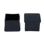 Chair Leg Caps Furniture Foot Fit for Square,Rectangle Chair feet Floor Protectors Inner Rubber Black(2 Pcs）