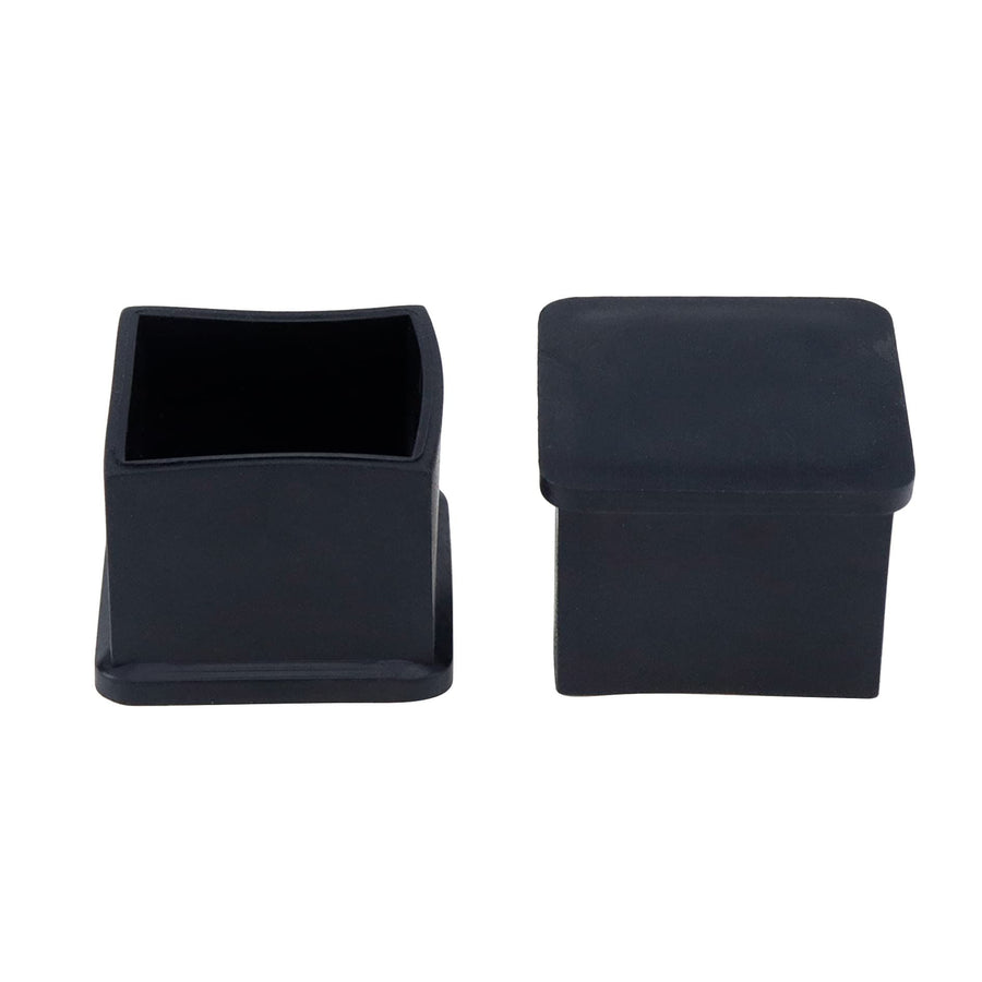 Chair Leg Caps Furniture Foot Fit for Square,Rectangle Chair feet Floor Protectors Inner Rubber Black(2 Pcs）