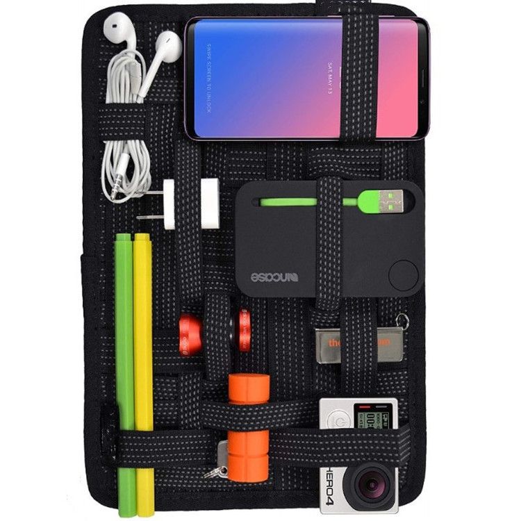 Electronics Organizer, Travel Gear Management Organize Case for Electronics Accessories Tools Hard Drive Memory Card Flash