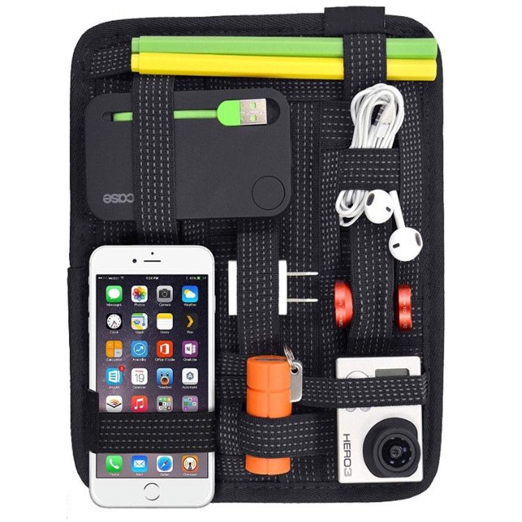 Electronics Organizer, Travel Gear Management Organize Case for Electronics Accessories Tools Hard Drive Memory Card Flash