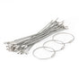 Keychain, 100 Pack of 5.9inches Stainless Steel Wire Ring 1.5mm Cable Loop Rings for Hanging Luggage Tag, Keys and ID Tag