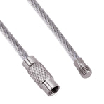 Keychain, 100 Pack of 5.9inches Stainless Steel Wire Ring 1.5mm Cable Loop Rings for Hanging Luggage Tag, Keys and ID Tag
