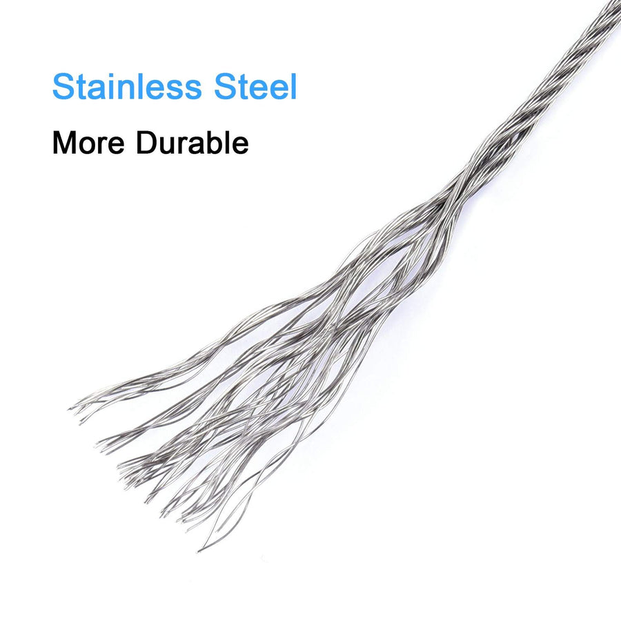 Keychain, 100 Pack of 5.9inches Stainless Steel Wire Ring 1.5mm Cable Loop Rings for Hanging Luggage Tag, Keys and ID Tag
