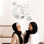 Wall Stickers Ramadan Decorations Eid Al-Fitr Home Ornament 3D Ramadan Moon Star Acrylic Wall Art Decor Living Room