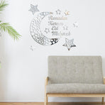Wall Stickers Ramadan Decorations Eid Al-Fitr Home Ornament 3D Ramadan Moon Star Acrylic Wall Art Decor Living Room