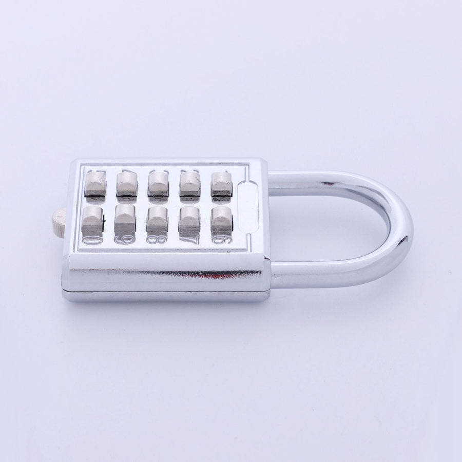 Anti-Theft Button Combination Padlock Digit Push Password Lock Zinc Alloy Security Lock Suitcase Luggage Coded Lock Cupboard