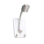 Shower Bracket, Relocatable Handheld Showerhead Holder, 360 Degrees Rotatable Double Hook Punch-Free Wall-Mount Shower White
