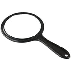 Hand Mirror, Double-Sided Handheld Mirror 1X/2X Magnifying Mirror with Handle, Pack of 1 (Transparent Black)