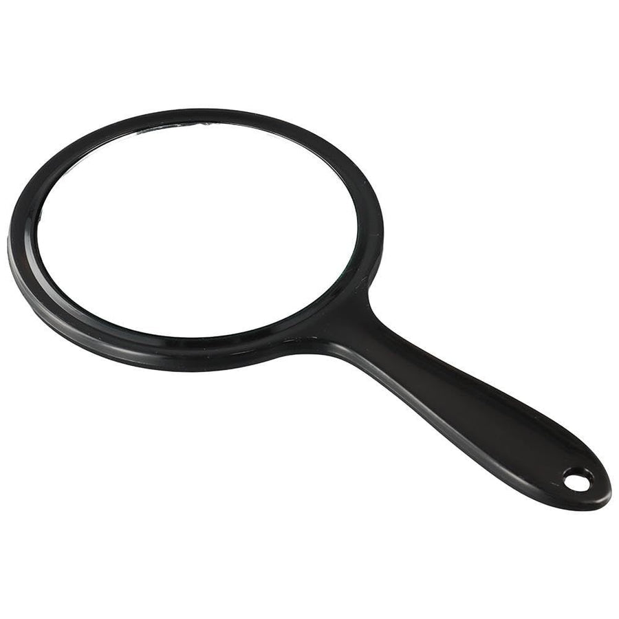 Hand Mirror, Double-Sided Handheld Mirror 1X/2X Magnifying Mirror with Handle, Pack of 1 (Transparent Black)