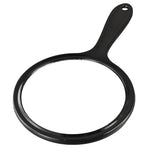 Hand Mirror, Double-Sided Handheld Mirror 1X/2X Magnifying Mirror with Handle, Pack of 1 (Transparent Black)