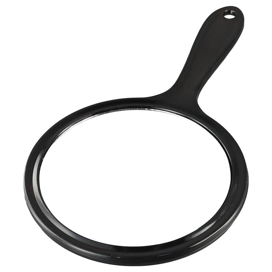 Hand Mirror, Double-Sided Handheld Mirror 1X/2X Magnifying Mirror with Handle, Pack of 1 (Transparent Black)