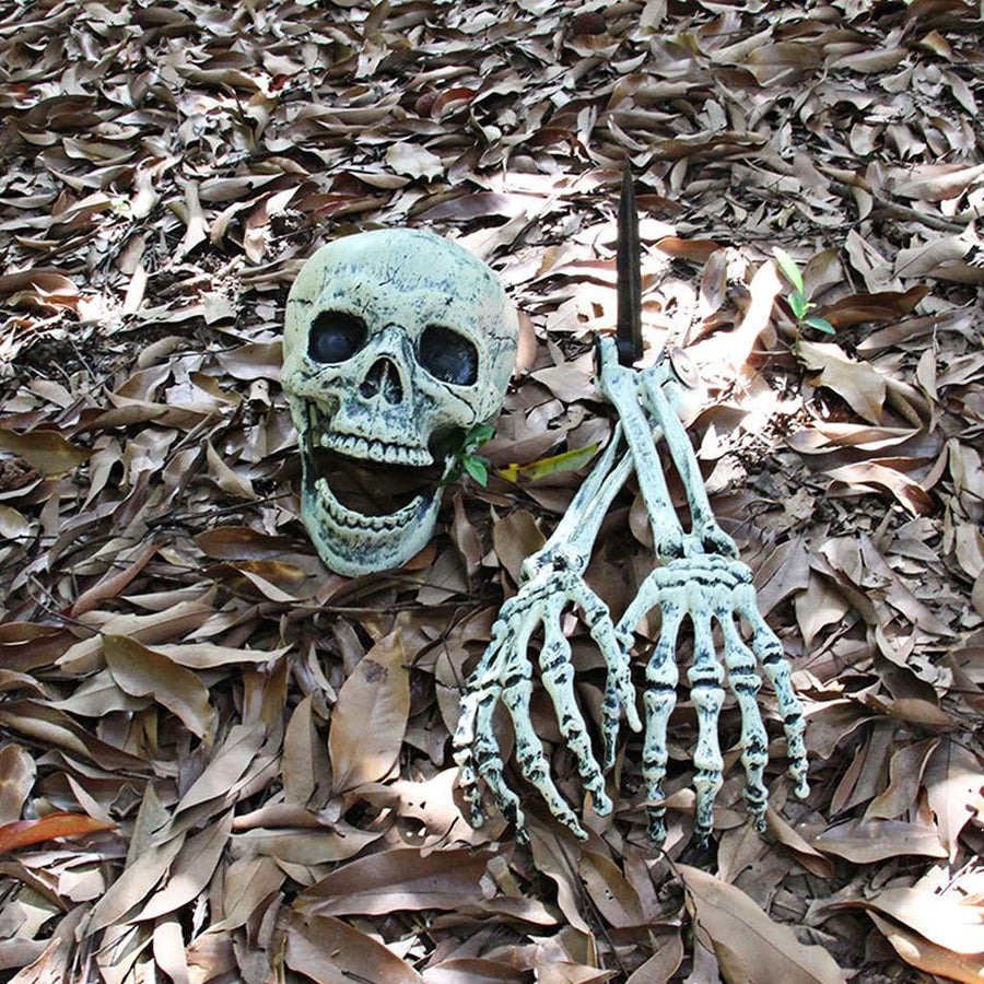 Halloween Decorations Skeleton Stakes, Groundbreakers for Best Halloween Yard Decorations Outdoor Graveyard