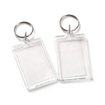 10Pcs SMALL SIZE-Rectangle Clear Acrylic Photo Snap-in Keychain Blank Double Sided Custom Personalised Photo Insert Picture Frame