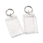 10Pcs SMALL SIZE-Rectangle Clear Acrylic Photo Snap-in Keychain Blank Double Sided Custom Personalised Photo Insert Picture Frame