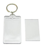 10Pcs SMALL SIZE-Rectangle Clear Acrylic Photo Snap-in Keychain Blank Double Sided Custom Personalised Photo Insert Picture Frame