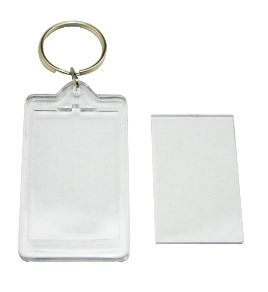 10Pcs SMALL SIZE-Rectangle Clear Acrylic Photo Snap-in Keychain Blank Double Sided Custom Personalised Photo Insert Picture Frame