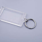 10Pcs SMALL SIZE-Rectangle Clear Acrylic Photo Snap-in Keychain Blank Double Sided Custom Personalised Photo Insert Picture Frame