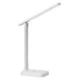 LED desk lamp wireless charging mini USB touch switch dimming control color adjustment (white) folding desk lamp - Front View