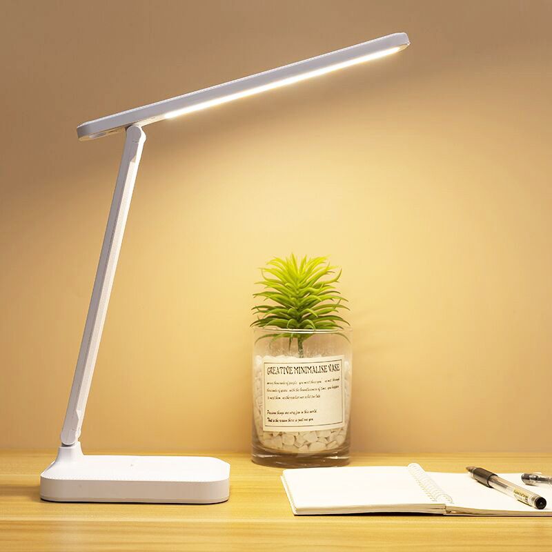 LED desk lamp wireless charging mini USB touch switch dimming control color adjustment (white) folding desk lamp