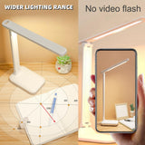 LED desk lamp wireless charging mini USB touch switch dimming control color adjustment (white) folding desk lamp