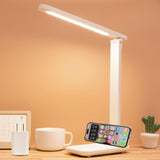 LED desk lamp wireless charging mini USB touch switch dimming control color adjustment (white) folding desk lamp - 45-Degree Angle