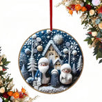 6Pcs Christmas Tree Hanging,Ornament Snowman Elk Christmas,Tree Decoration for Xmas Home DécorChristmas Hanging Ornament