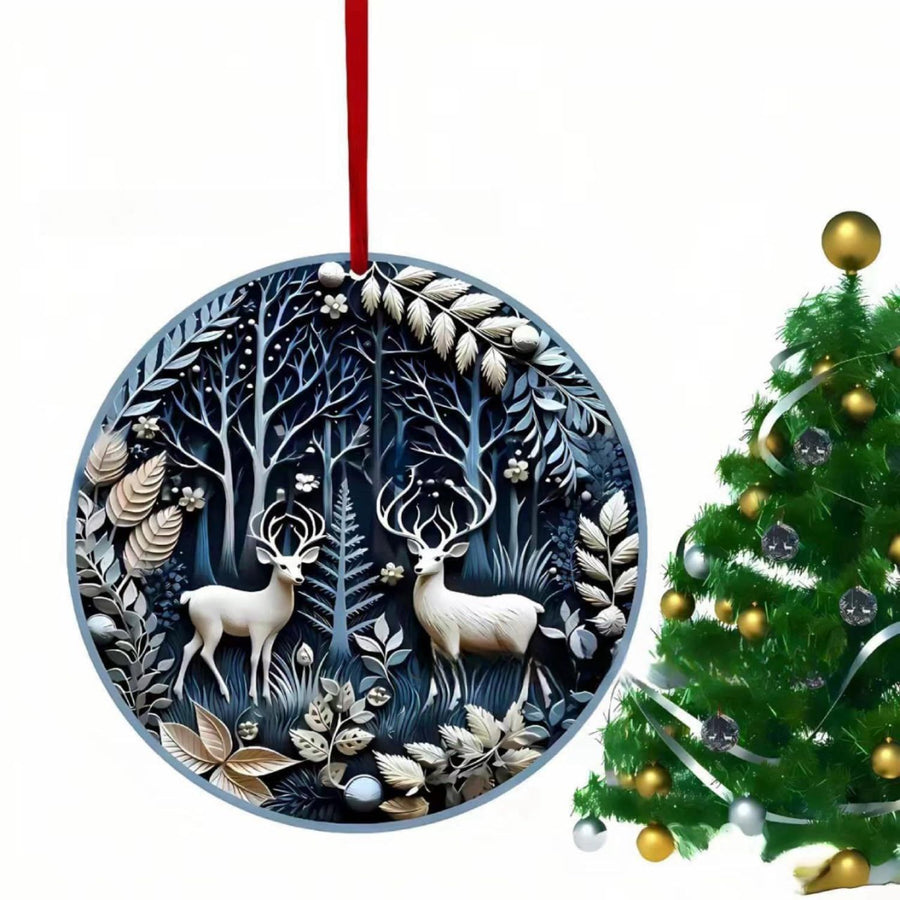 6Pcs Christmas Tree Hanging,Ornament Snowman Elk Christmas,Tree Decoration for Xmas Home DécorChristmas Hanging Ornament