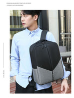 Fashion Backpack Three Piece Color Computer Business Bag Shoulder Men's Hiking Water (Grey, 30X10X41CM)