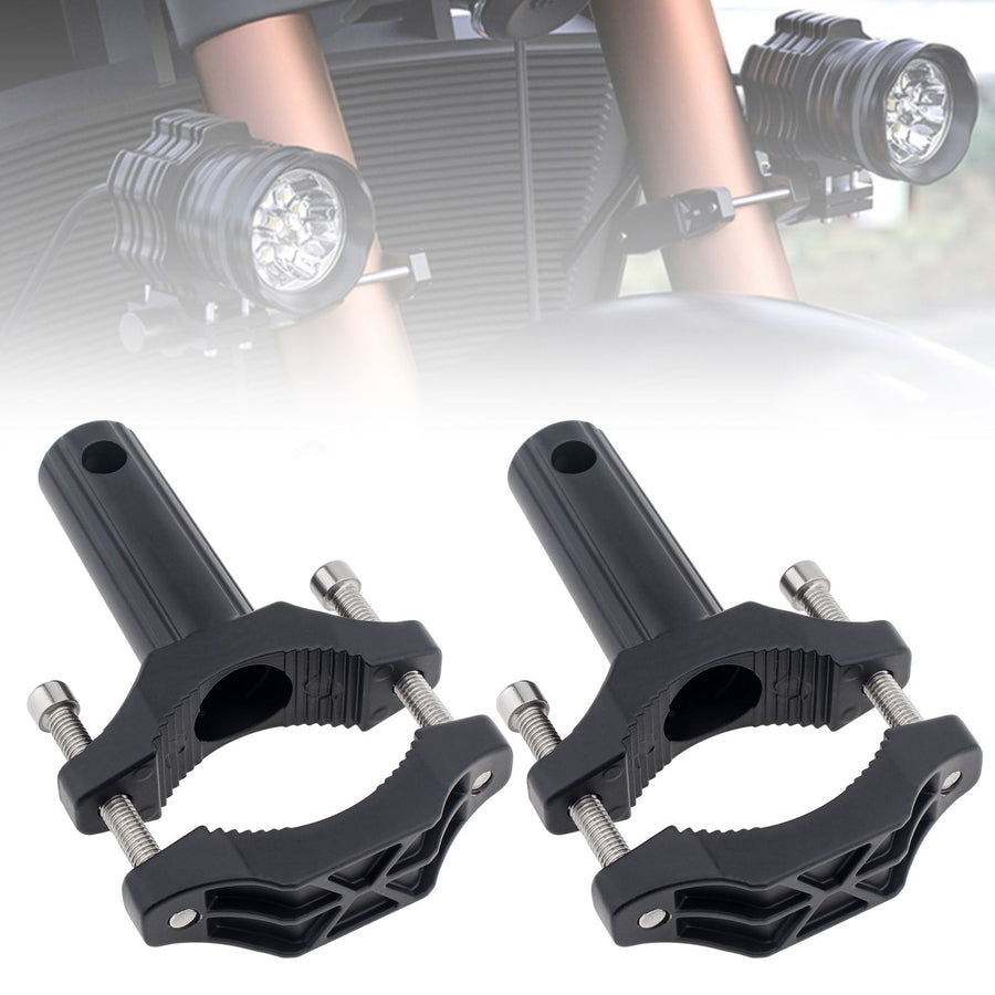2pcs Front Fork Lamp Mount Pole Brackets,Headlight Fog Light Mounting Holder,Extension Tube Clamp for Motorcycle