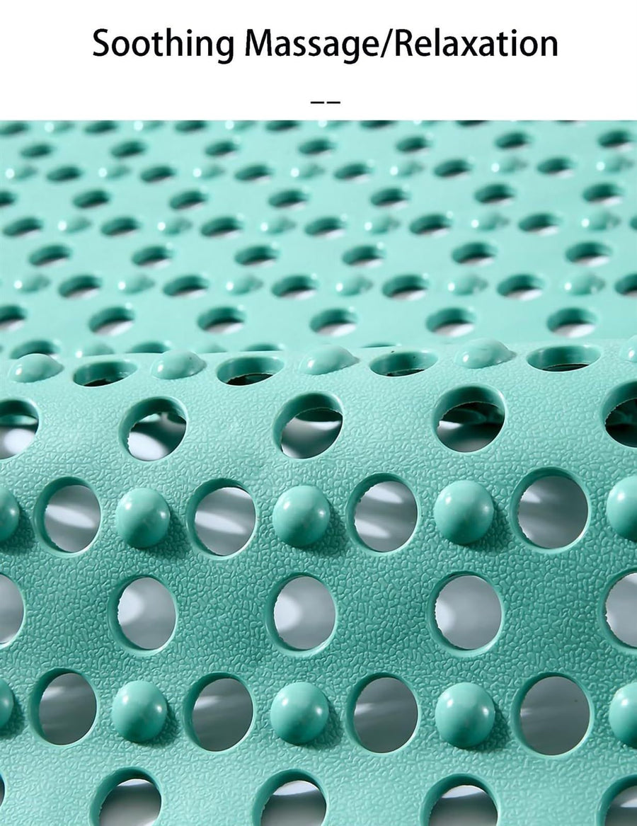 Non Slip Shower Mat with Drain Holes and Suction Cup,Thick Durable Tub Mat Comfy Massage Bathroom Mat for Shower Stall Bathtub