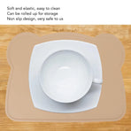 Silicone Placemats for Dining Table, Washable Easy Plate Mat Bear Placemat for Kids Dinner Easy to Clean Pet Placemat(Brown)