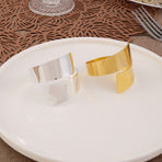 Napkin Rings Napkin Rings Set of 12 Napkin Ring Hold Modern Ring Buckles Metallic Adornment for Table Settings Dinner Party