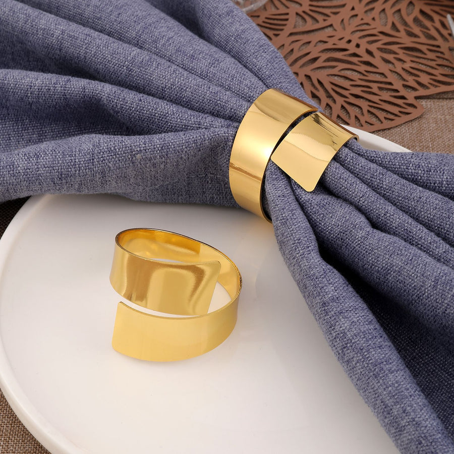 Napkin Rings Napkin Rings Set of 12 Napkin Ring Hold Modern Ring Buckles Metallic Adornment for Table Settings Dinner Party