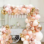 Orange Balloon Arch Kit Metallic Chrome Ballons with  Globos and Rose Gold Confetti Latex Balloon Wedding Birthday Party Decor