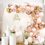 Orange Balloon Arch Kit Metallic Chrome Ballons with  Globos and Rose Gold Confetti Latex Balloon Wedding Birthday Party Decor