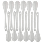 Porcelain Egg Spoons for Soft-Boiled Eggs Coffee Tea Desserts Ceramic Spoon Set of 12-White  Dishwasher & Oven Safe