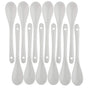 Porcelain Egg Spoons for Soft-Boiled Eggs Coffee Tea Desserts Ceramic Spoon Set of 12-White  Dishwasher & Oven Safe
