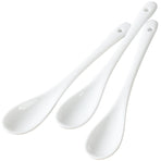 Porcelain Egg Spoons for Soft-Boiled Eggs Coffee Tea Desserts Ceramic Spoon Set of 12-White  Dishwasher & Oven Safe