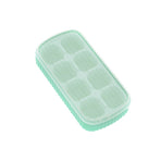 Silicone Ice Cube Tray, with Lid,8 Grid Soft Bottom Ice Cube Tray, Square Fruit Ice Cube Maker, Easy Operation (4pcs)
