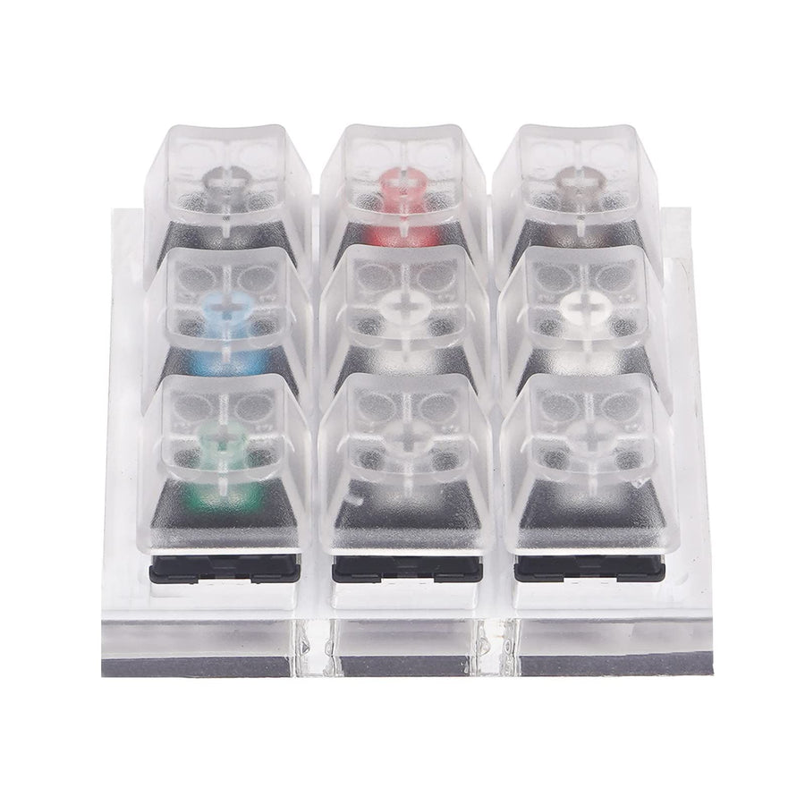 Mechanical Keyboard Switches 9-axis Keyboard Tester Kit with Clear Keycaps for Box Mechanical Keyboard Accessories