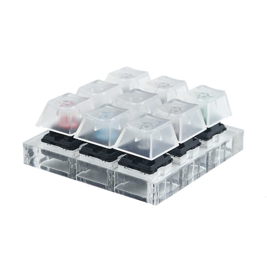 Mechanical Keyboard Switches 9-axis Keyboard Tester Kit with Clear Keycaps for Box Mechanical Keyboard Accessories