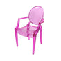 Modern Acrylic Stacking Kitchen and Dining Room Arm Chair in Pink - Fully Assembled
Acrylic Stacking Four Dining Armchairs