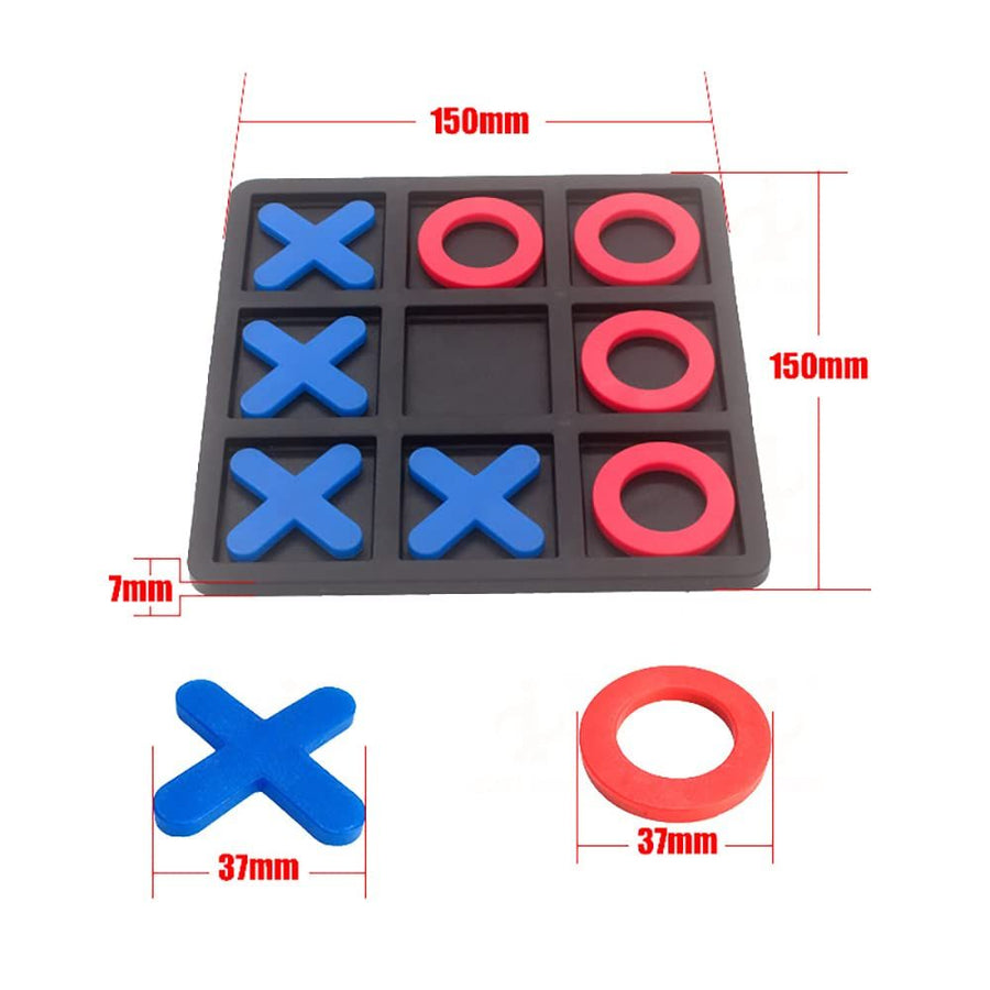 Toe Family Game, Classic Board Game, Classical Family Board Game, tic tac Toe Game, Board Size 15 X 15 cm