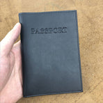 Leather Passport Holder, Passport Travel Wallet Cover Case for Men Women, Leather Travel Documents Organizer Protector,Black
